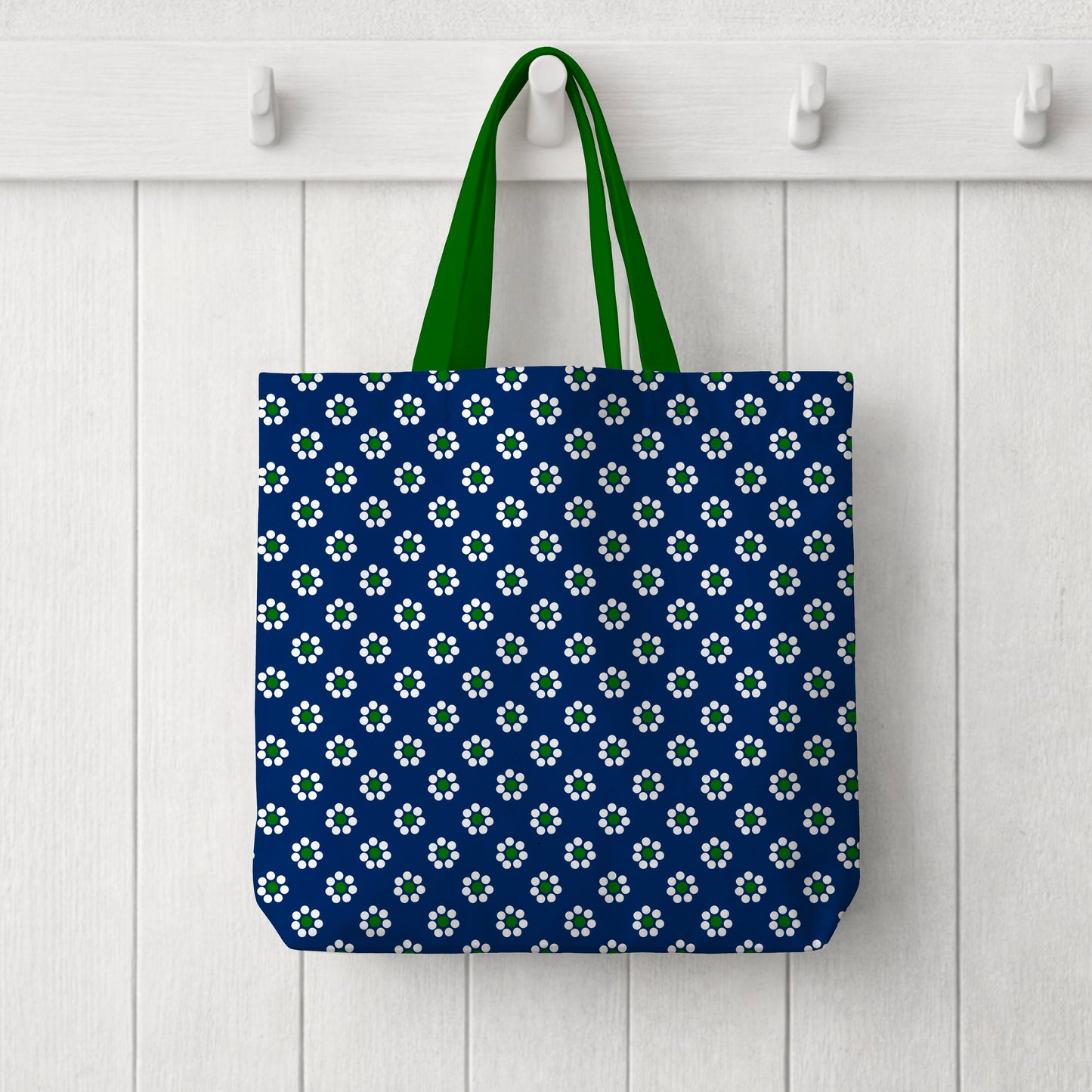 Blue Barro Flowers Mexican Pottery Inspired Seamless Pattern Commercial Use