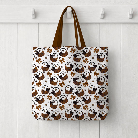 Brown Cheetah Leopard Print Purse and Bows Seamless Pattern Commercial Use
