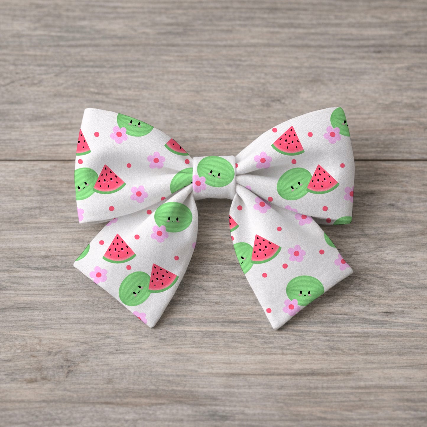 Summer Watermelon Kawaii Fruit White Seamless Pattern Commercial Use