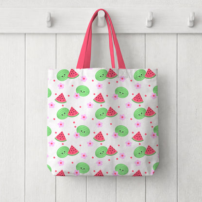 Summer Watermelon Kawaii Fruit White Seamless Pattern Commercial Use