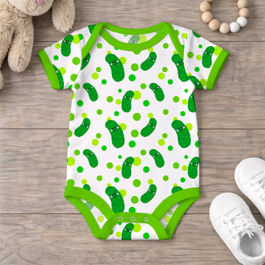 Green Pickles and Polka Dots Seamless Pattern Commercial Use