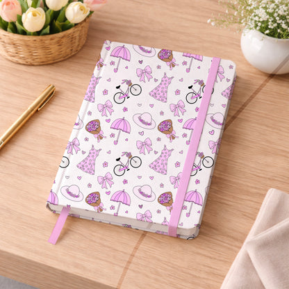 Care-Free Girly Pink Spring Inspiration White Seamless Pattern Commercial License