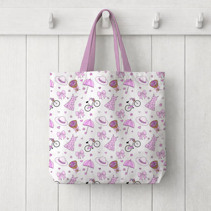 Care-Free Girly Pink Spring Inspiration White Seamless Pattern Commercial License